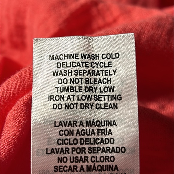 Nicole Miller Coral Top 100% Cotton Size M - Picture 6 of 7